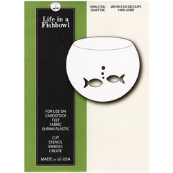 Wykrojnik - Poppystamps - Life in A Fishbowl / akwarium, rybki