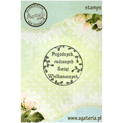 Stempel - koło - Pogodnych, Radosnych ... - Agateria