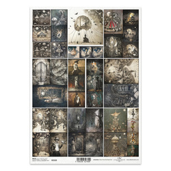 Papier ryżowy do decoupage A4 - mroczny krajobraz, tajemnicze scenerie - R2520 - Itd Collection