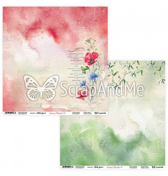 Zestaw papierów do scrapbookingu 30x30 - ScrapAndMe - Summer Meadow