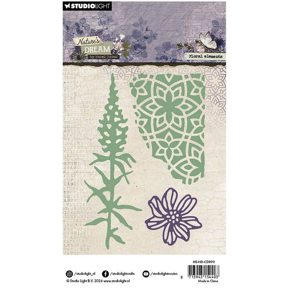 Wykrojnik do papieru - StudioLight - Floral elements elementy roślinne