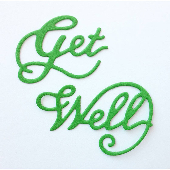 Wykrojnik - Crafty Ann - napis Get Well CARA-14