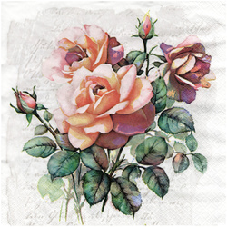 Serwetka do decoupage 33x33cm - Classic Rose róża