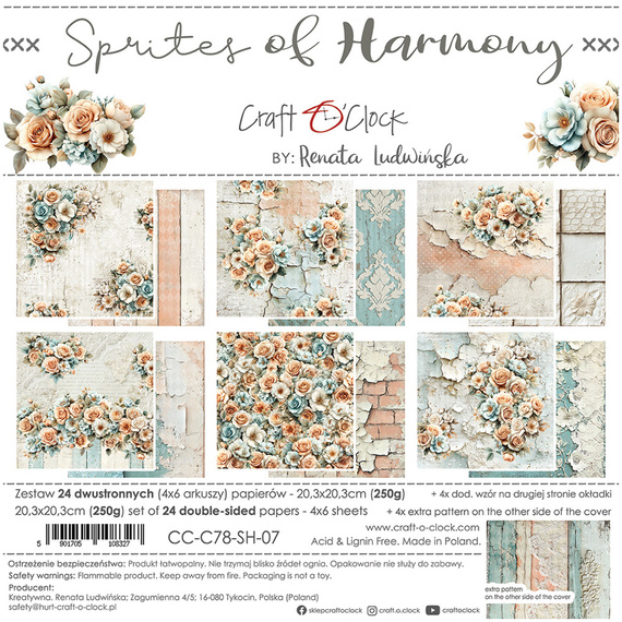 Zestaw papierów do scrapbookingu 20x20 - Craft o'clock - Sprites of Harmony