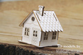 Tekturka 3D - Micro hut - mikro chatka - domek - 4cm wys - Scrapiniec