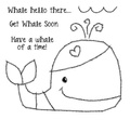 Stempel - Woodware - Whale Hello wieloryb