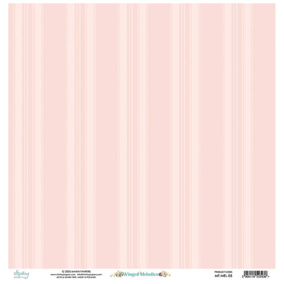 Papier do scrapbookingu 30x30 - Mintay - Winged Melodies 03