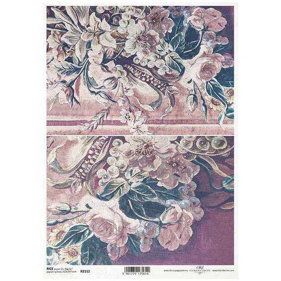 Papier ryżowy A4 do decoupage ITD-R2112 kwiaty