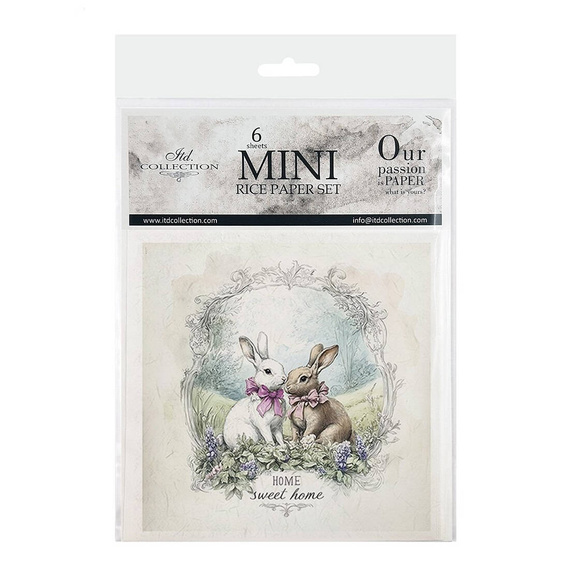Zestaw papierów ryżowych - zajączki wielkanocne - RSM160 - Itd Collection