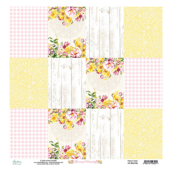 Papier do scrapbookingu 30x30 - Mintay - Blossom Serenity 06