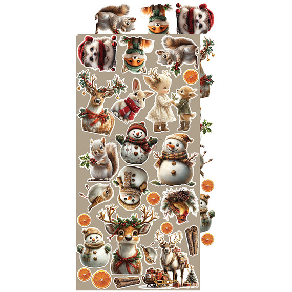 Zestaw dodatków do scrapbookingu - Craft o'clock - Oh Christmas Night - Flowers & More