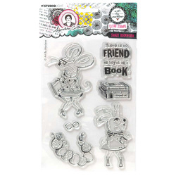 Stempel przezroczysty - StudioLight - Smart bookworm mysz zając dżdżownica