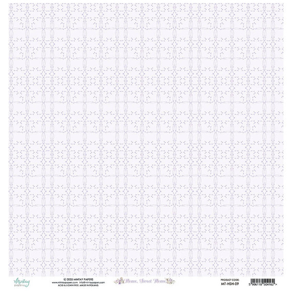 Papier z emementami do scrapbookingu 30x30 - Mintay - Home, Sweet Home
