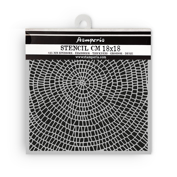 Szablon mix media 3D 18x18cm - Whispering Woods pieniek - Stamperia