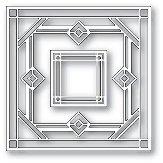 Wykrojnik - Poppystamps - Deco Victor Square - art deco ramka