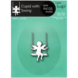 Wykrojnik - Memory Box - Cupid with Swan amorek na huśtawce