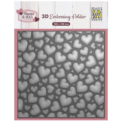 Folder do embossingu - Nellie's Choice - EF3D106 serduszka