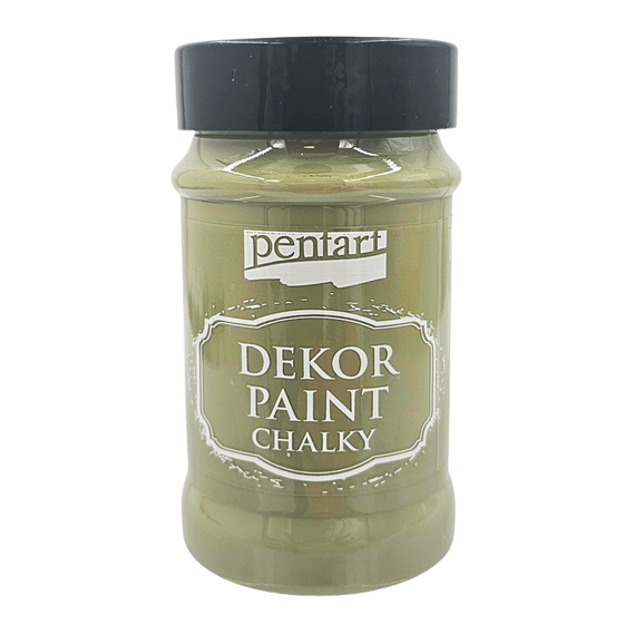 Farba kredowa Dekor Paint oliwkowa - olive 100ml - Pentart