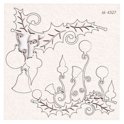 Tekturka - Holly Jolly - decors - dekory Scrapiniec
