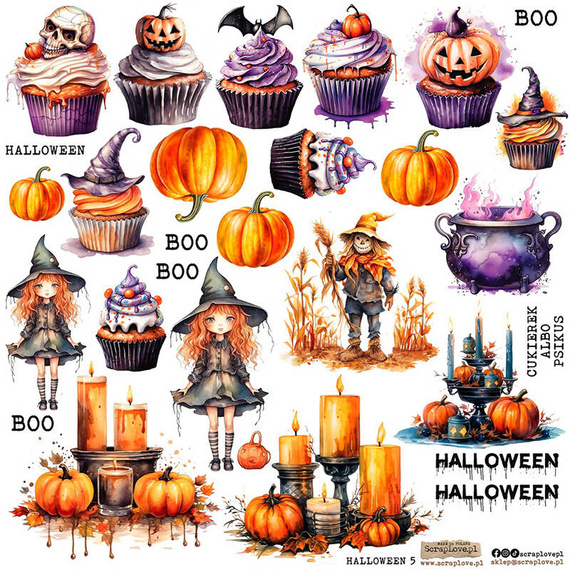 Naklejki - ScrapLove - Halloween 5