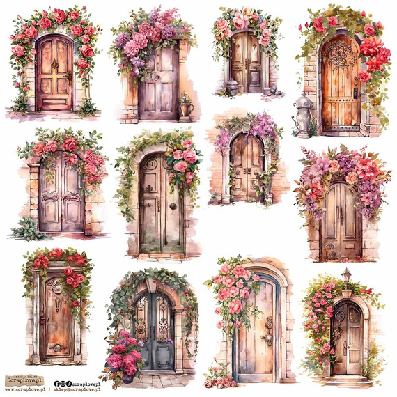 Naklejki - ScrapLove - Romantic Door 1