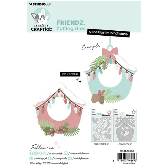 Wykrojnik do papieru - StudioLight - Accessoiries birdhouse świąteczne ozdoby