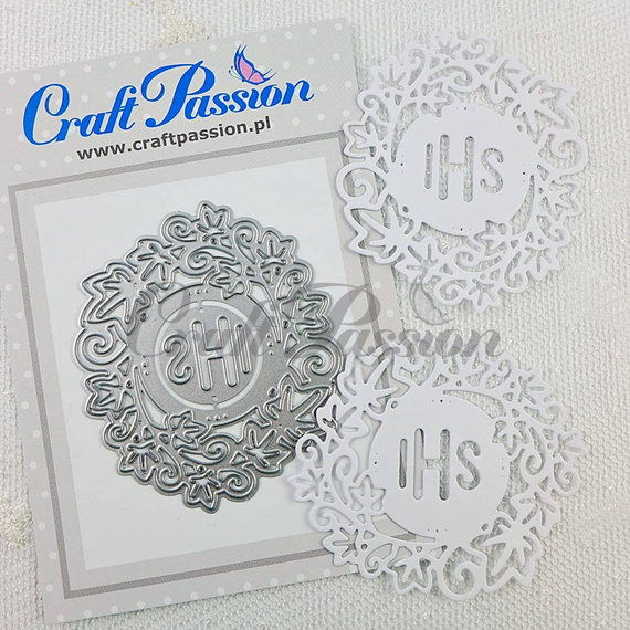 Wykrojnik - Craft Passion - Wianek z bluszczu z IHS