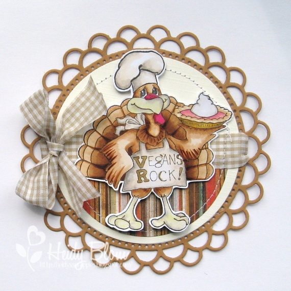 Stempel - Whimsy Stamps - Vegans Rock - indyk