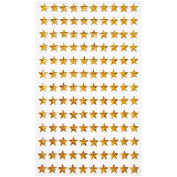 Kryształki samoprzylepne gwiazdki złote 8mm