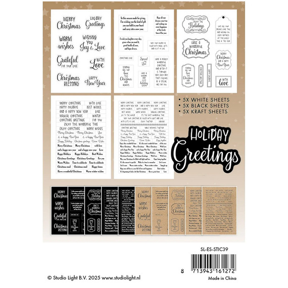 Naklejki papierowe - StudioLight - X-mas Sentiments