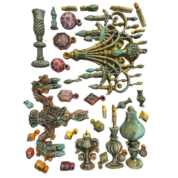 Foremka silikonowa - Stamperia - Masquerade świeczniki