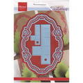 Wykrojnik - Marianne Design - Oval & pop-up LR0371 ramka paski do kartek pop-up