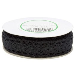 Koronka bawełniana czarna 18 mm x 4,55 m