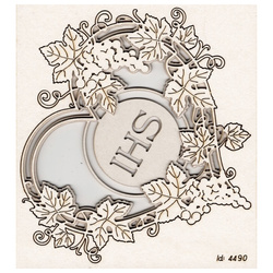 Tekturka - Grapevine - 2layers heart - 2 warstwowe serce z hostią SC