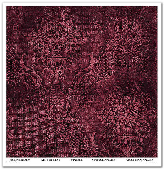 Zestaw papierów do scrapbookingu 30x30 - Itd Collection - Vintage Tapestry motywy tapetowe, vintage