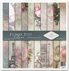 Zestaw papierów do scrapbookingu 30x30 - Itd Collection - Flower Post - Rose