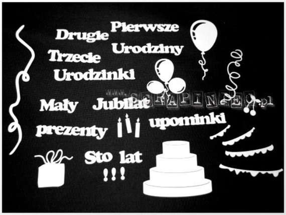 Tekturka Zestaw 1-2-3 Urodzinki 20 cm SC