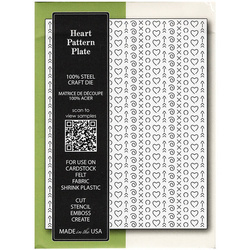 Wykrojnik - Poppystamps - Heart Pattern Plate - nacinany wzór