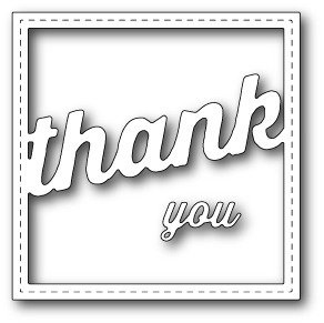 Wykrojnik - Memory Box - Stitched Thank You Square