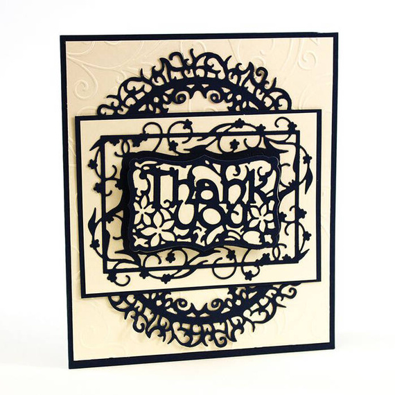 Wykrojnik - Tonic Studios - Thank You napis ramki