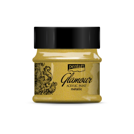 Farba akrylowa Glamour - Pentart - metaliczne złoto 50ml