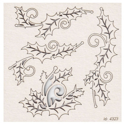 Tekturka - Holly Jolly - branches - gałązki SC