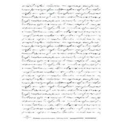 Papier ryżowy do decoupage ITD-R053 - A4 - stary list, odręczne pismo
