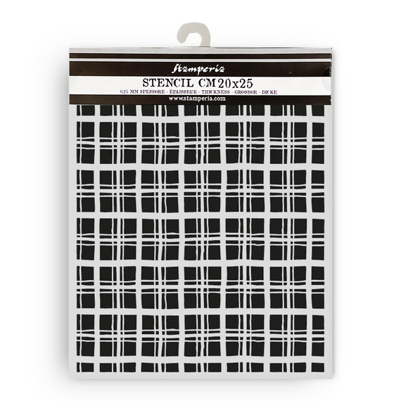 3D Mixed Media Stencil20x25 cm - Whispering Woods kratka - Stamperia