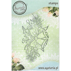 Stempel polimerowy - Stroik 2 - gałązka z dzwoneczkami - Agateria