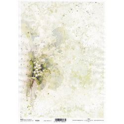 Papier ryżowy do decoupage A4 ITD-R2201 kwiaty konwalie