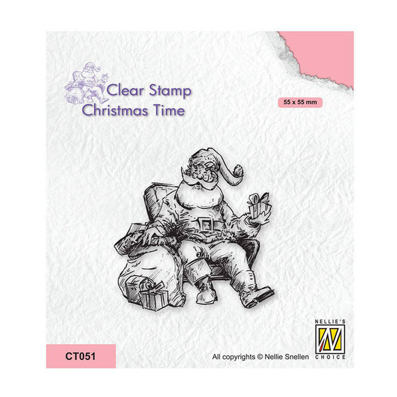 Stempel - Nellie`s - CT051 Mikołaj na fotelu