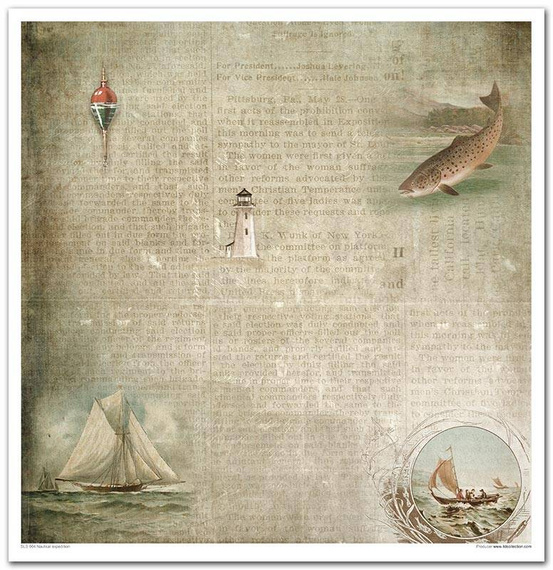 Zestaw papierów do scrapbookingu 30x30 - Nautical expedition