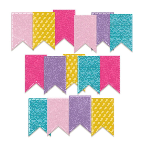 Papierowy banerek / die cut - P13 - Girl Gang 15szt
