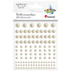 Perełki samoprzylepne  mix ecru